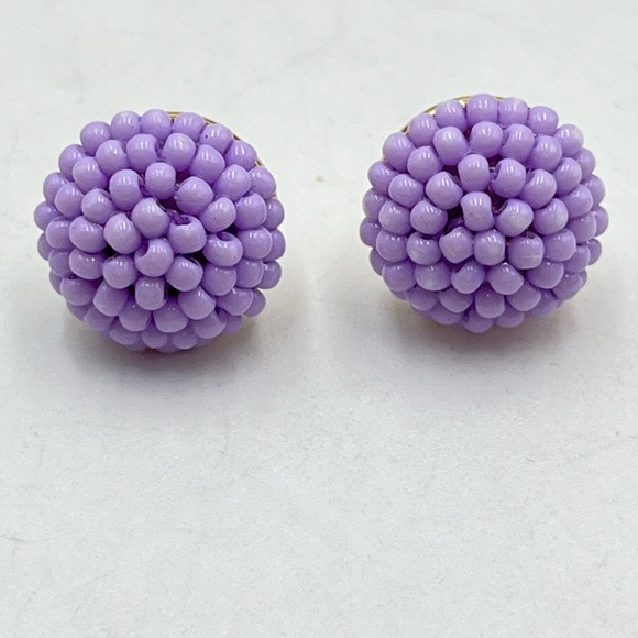 J. Crew Lavender Lilac Seed Bead
Beaded Post Small Round Stud Pierced Earrings - Picture 1 of 15